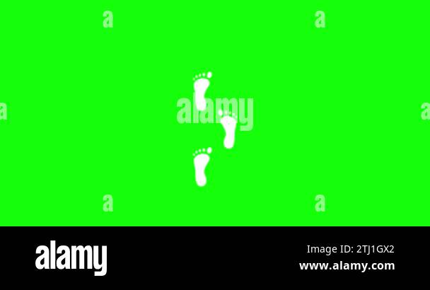 Feet loader loop animation. 4K resolution animation. Human foot print ...
