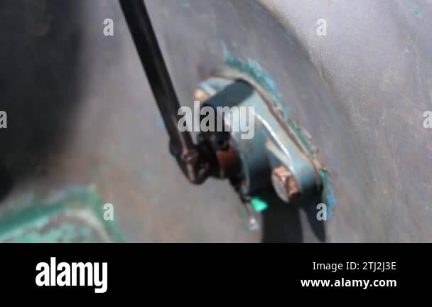 Rotation on the pedal axle. Traditional boat pedal axle rotation Stock ...