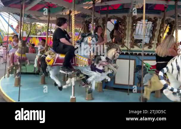 Common carousel for children which is used in all memories of children ...
