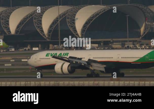 BANGKOK, THAILAND - MARCH 01, 2023: Boeing 777-3ALER, B-16737 of EVA ...