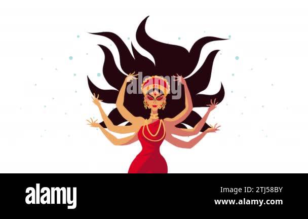 happy navratri animation with goddess 4k video animated Stock Video happy navratri animation with goddess 4k video animated Stock Video