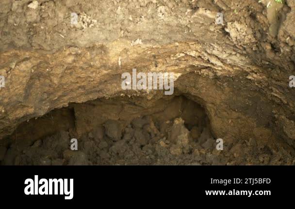 Fields erosion damage soil hole pit inappropriately managed soil earth ...