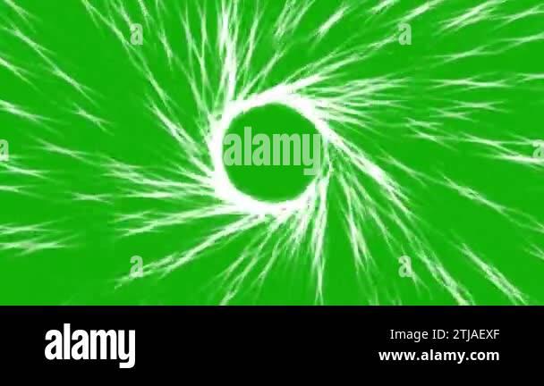 Spiral light streaks motion graphics with green screen background Stock ...