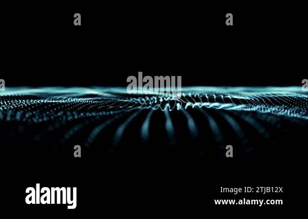 abstract digital wave flow 4k animation Cyber or technology background ...