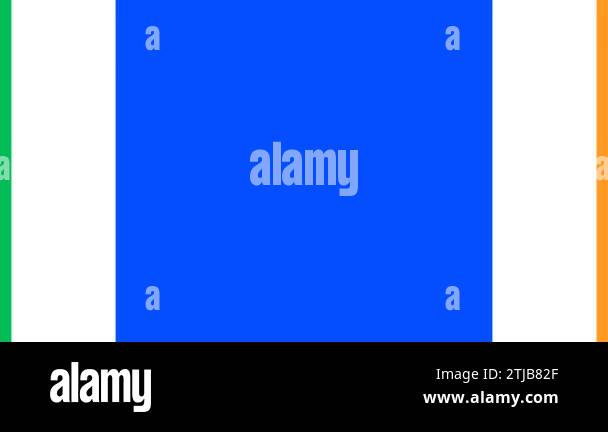 Ireland Flag Colors. 2D Animated transition in horizontally on both ...