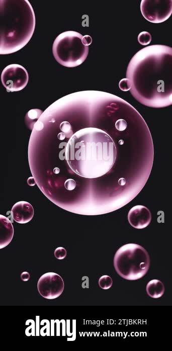 Vertical 3D animation of abstract reflective blue dark background with ...
