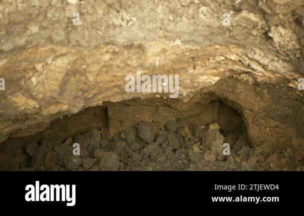 Fields erosion damage soil hole pit inappropriately managed soil earth ...