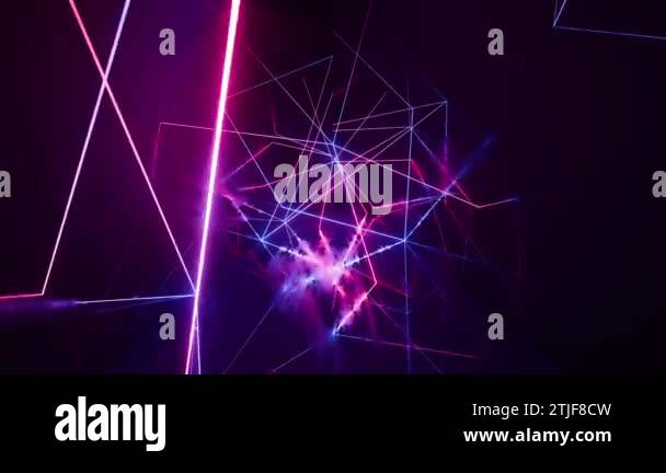 Dark tunnel glowing neon lines Stock Videos & Footage - HD and 4K Video ...