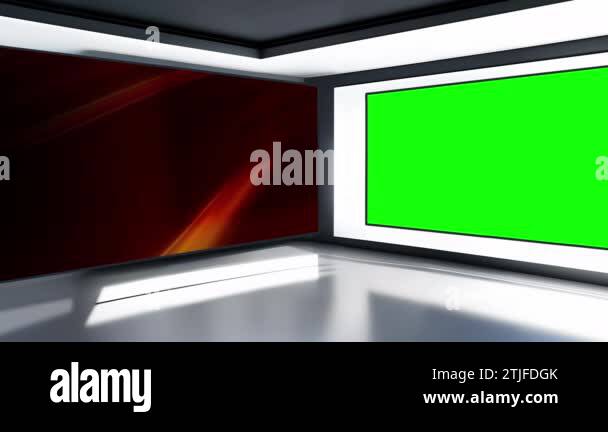 Modern Virtual TV Studio with Dynamic Camera Angles and Advanced ...