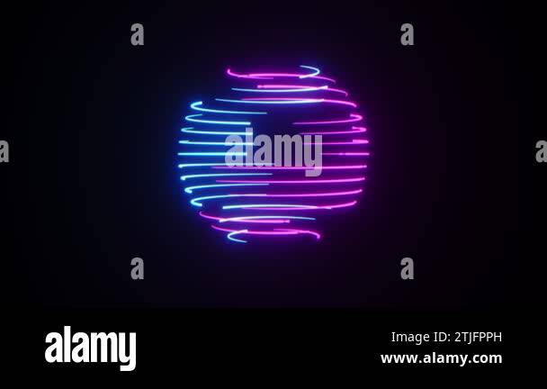 Abstract Neon Sphere Background Seamless Loop Stock Video Footage Alamy
