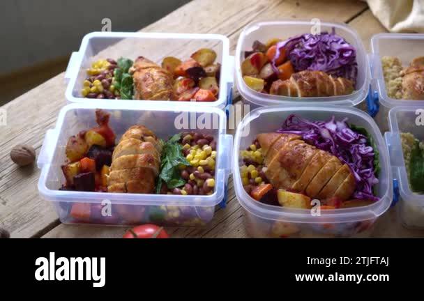 Preparing meals ahead. Lunch Portion Control Containers. Weekend