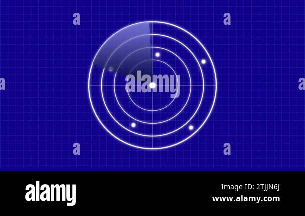 Radar HUD Screen Animation with moving targets. Sonar Screen For ...