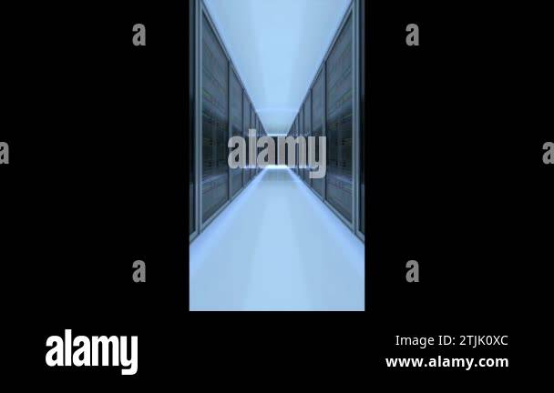 Data server rack center. 3d rendering animation Stock Video Footage - Alamy
