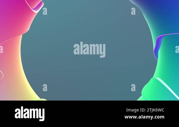 3D torus shape in holographic colors with ripples and waves ...