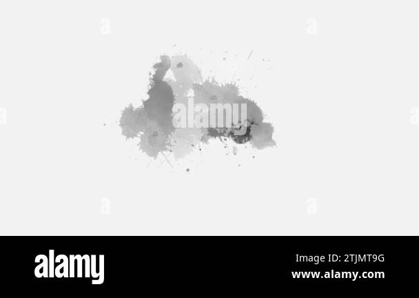 Ink splatters transition animation. Ink brush stroke transition. Ink ...