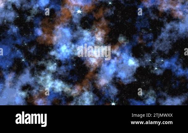 4k Space flight into a star field. Basic 3D rendering of a space flight ...
