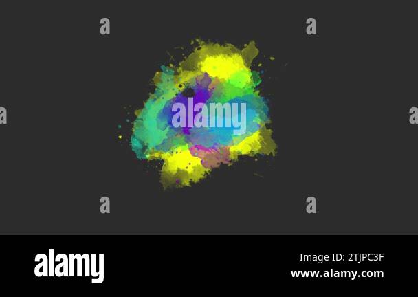 ink splatter compositing effect. Splash color ink transition. Ink brush ...