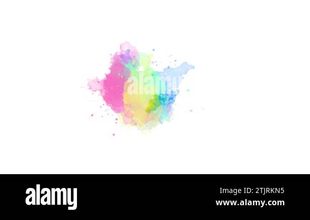 ink splatter transition effect animation. watercolor black ink splatter ...