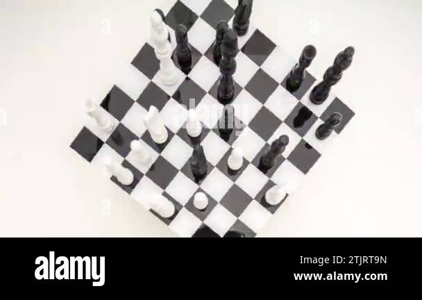 A chess board spinning with overlayed glitch and distortion Stock Video ...