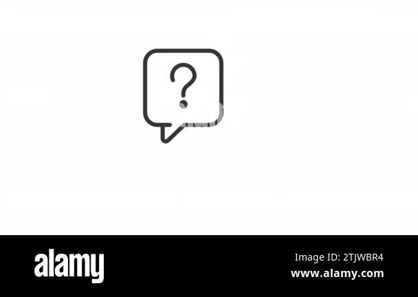 Animated confusion linear icon. Misunderstanding in communication ...