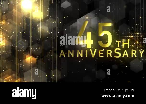 Congratulations on the 45th anniversary in luxury gold style, awarding ...