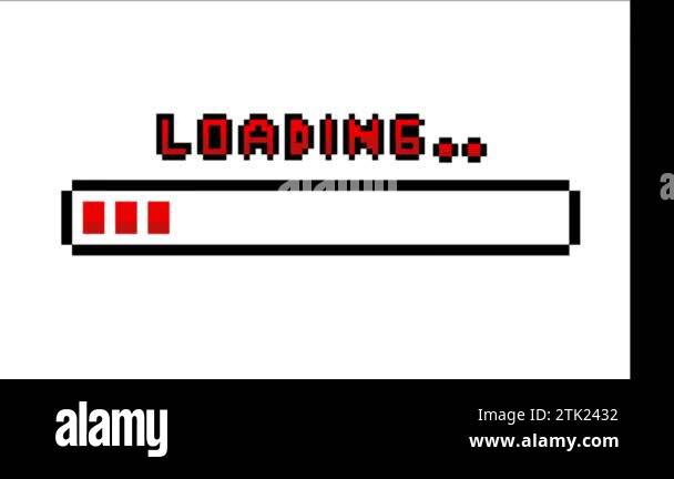 Loading animation in 8-bit pixel retro style Stock Video Footage - Alamy