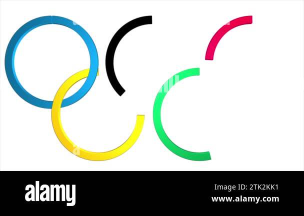 Olympic rings symbol background Stock Videos & Footage - HD and 4K