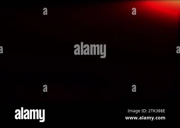 Glow orange red optical lens flare light leak animation move from top ...