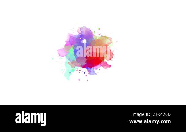 ink splatter transition effect animation. watercolor black ink splatter ...