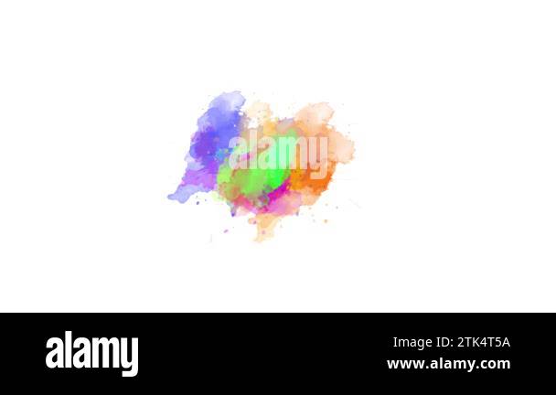 ink splatter transition effect animation. watercolor black ink splatter ...