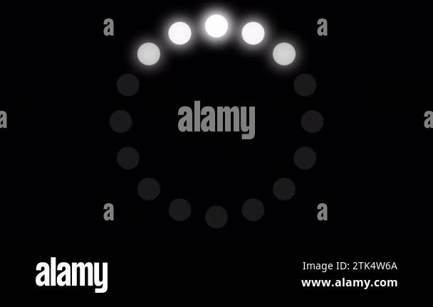 Loading Circle Video with Glow. Loading Animation on Transparent ...