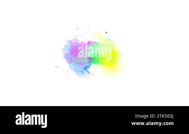 ink splatter transition effect animation. watercolor black ink splatter ...