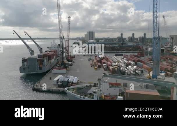 In Container Camera Shot Container handling drone footage Stock Videos & Footage - HD and 4K ...