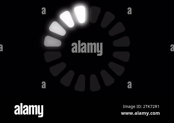 Loading Circle Video with Glow. Loading Animation on Transparent ...