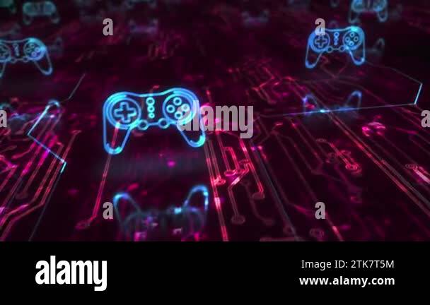 Esport retro video game pad and digital sport gaming symbol abstract ...