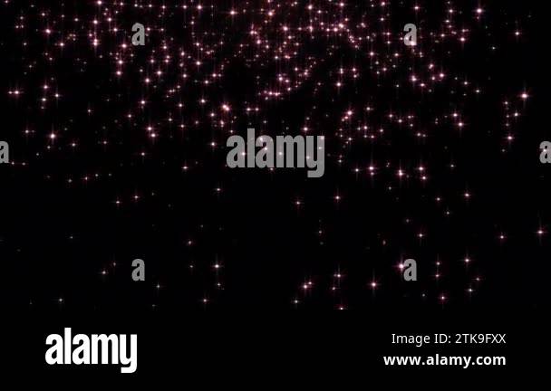 Beautiful loop abstract falling flickering glitter stars particles ...