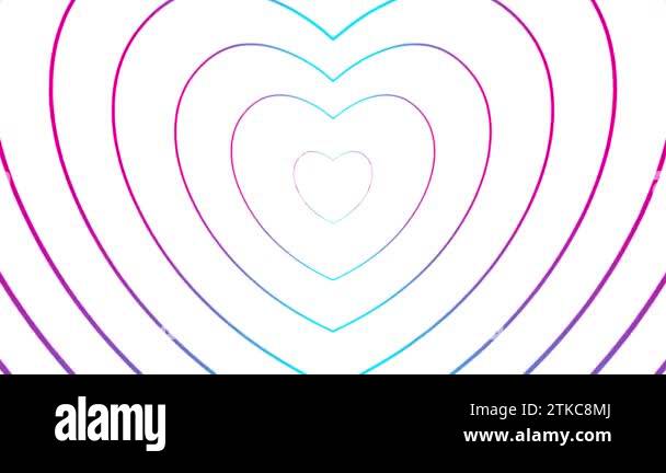 Animated increasing pink blue hearts appear from the center. Background ...