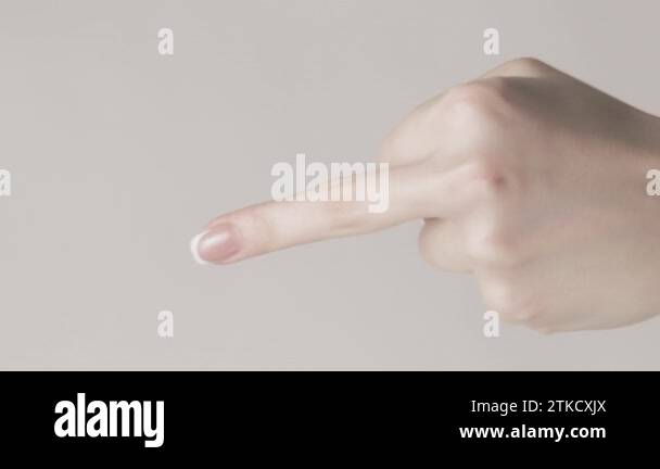 Simple Rude Middle Finger Vertical video. Middle finger. Rude gesture. Woman hand showing set of ...
