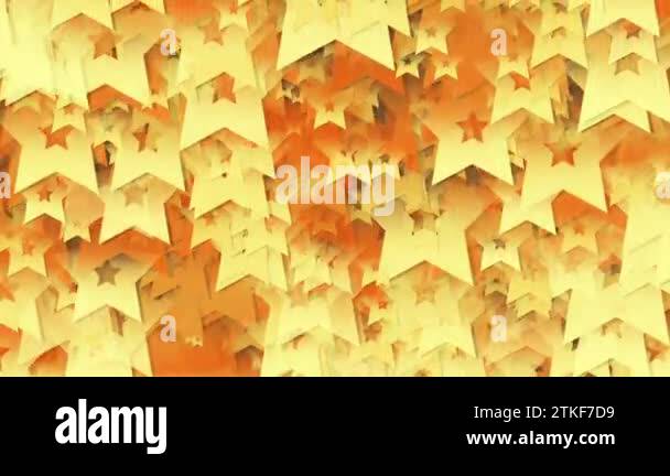 Smooth flow of figures in the form of stars. Stars of different sizes ...