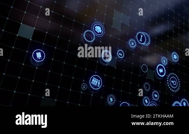 Concept of cloud technologies and server data processing. Abstract ...