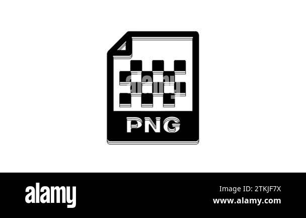 Black PNG file document. Download png button icon isolated on white ...