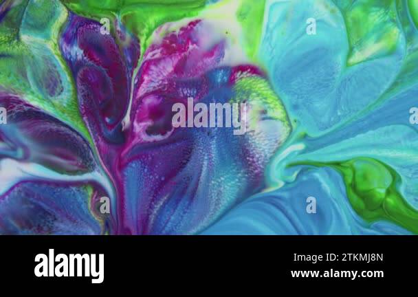 Fluid art texture. Abstract backdrop with iridescent paint effect ...