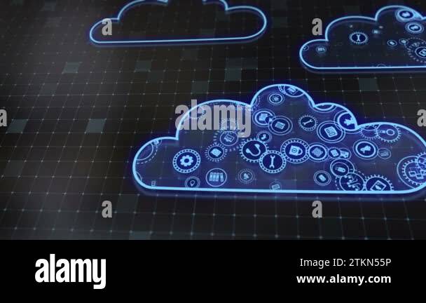 Concept of cloud technologies and server data processing. Abstract ...