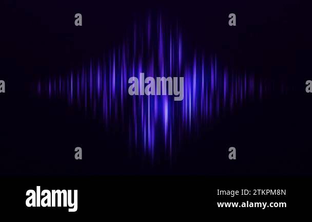 Bright glowing animation visualization of a sound graphic element ...