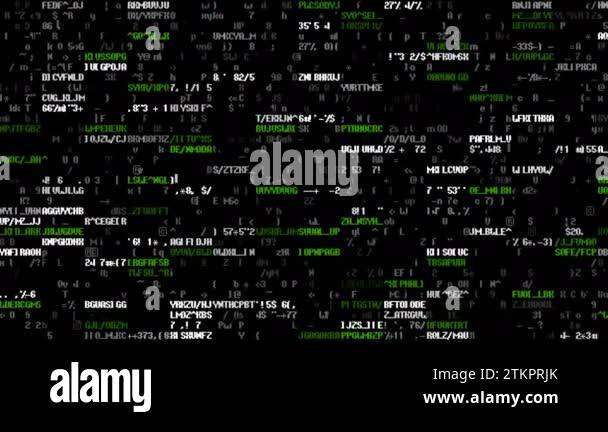 8 bit style code Stock Video Footage - Alamy
