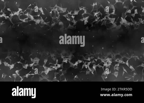 Animated White and Black plexus Abstract digital connection moving dots ...