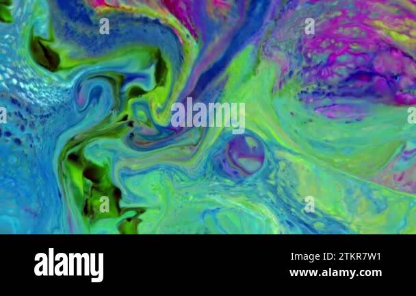 Fluid art texture. Abstract backdrop with iridescent paint effect ...