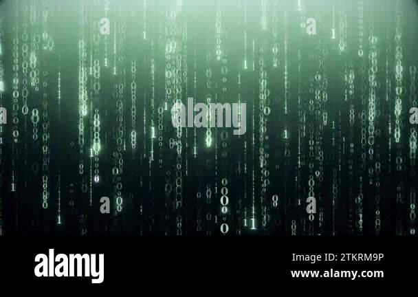 Binary code. Digital dynamic background.3D animation. Quick Time, codec ...