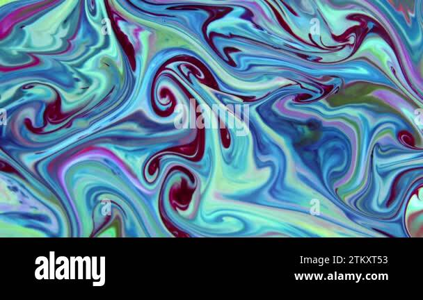 Fluid art texture. Abstract backdrop with iridescent paint effect ...