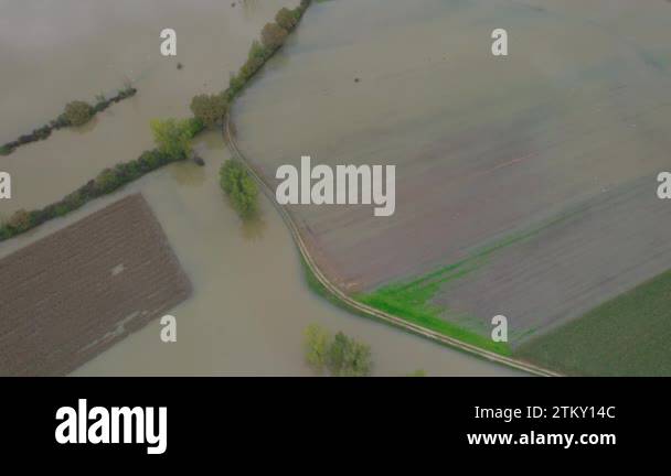 AERIAL: Severe flooding of cultivated land after abundant seasonal ...